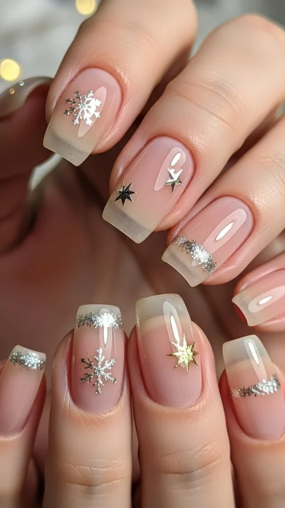 Sheer Nude Nails with Subtle Shine