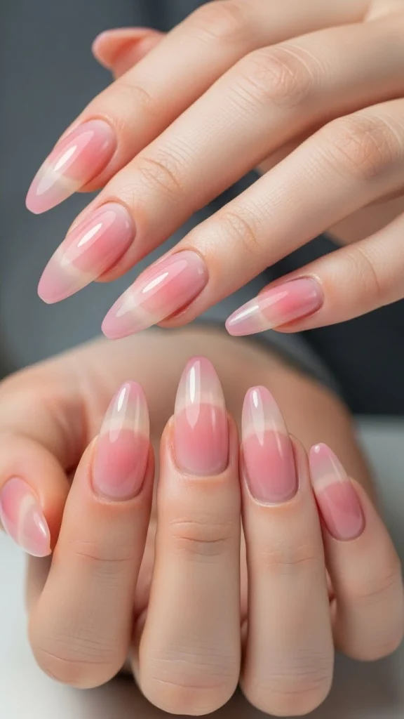 Sheer Pink Layers for a Naturally Polished Look