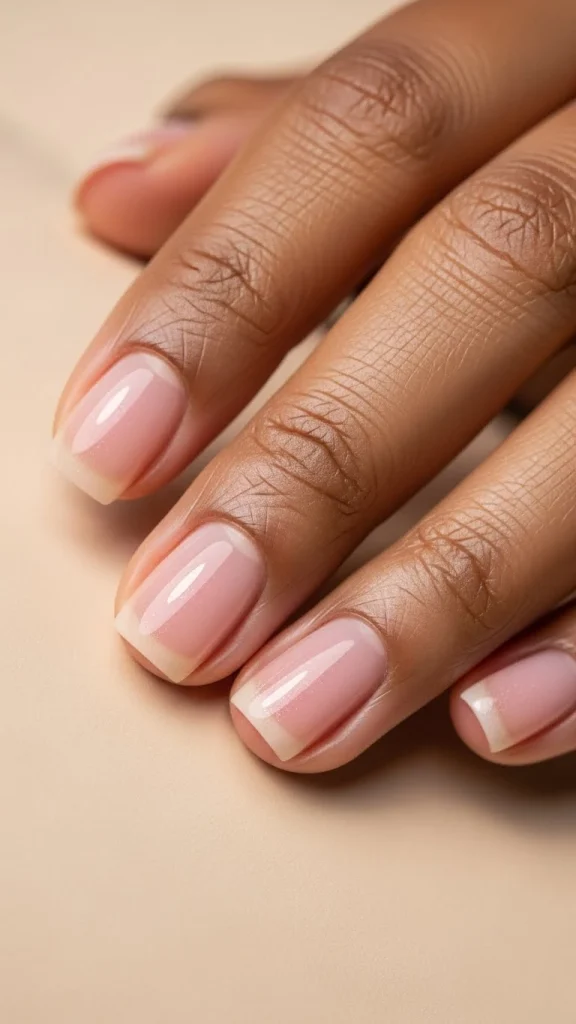 Sheer Pink Nails for a Soft, Clean Look