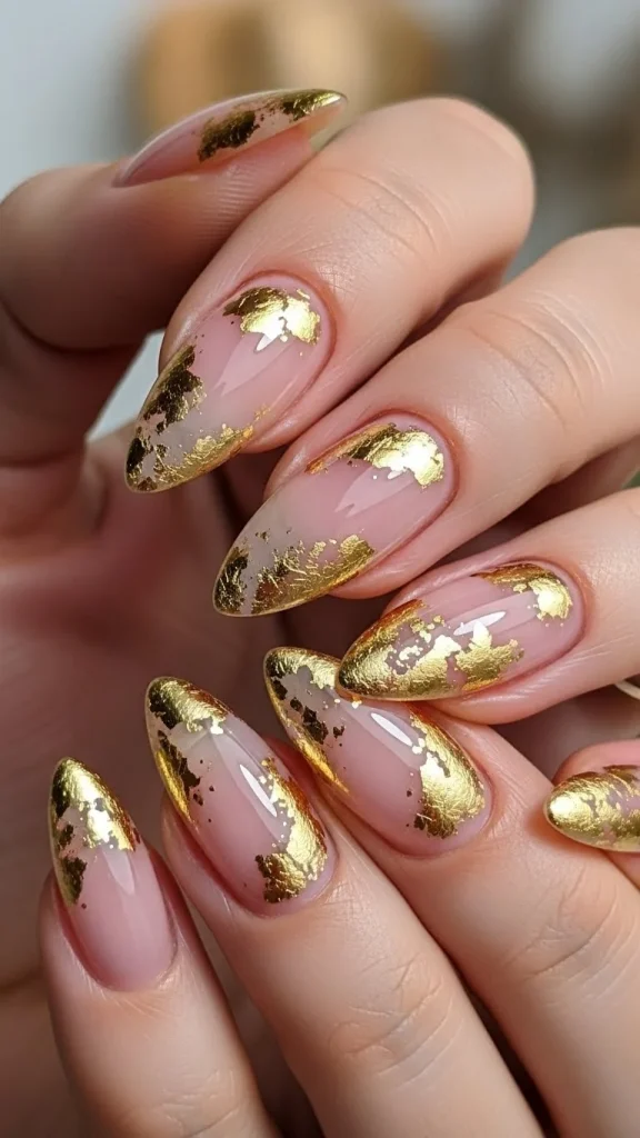 Sheer Pink with Gold Foil Touch
