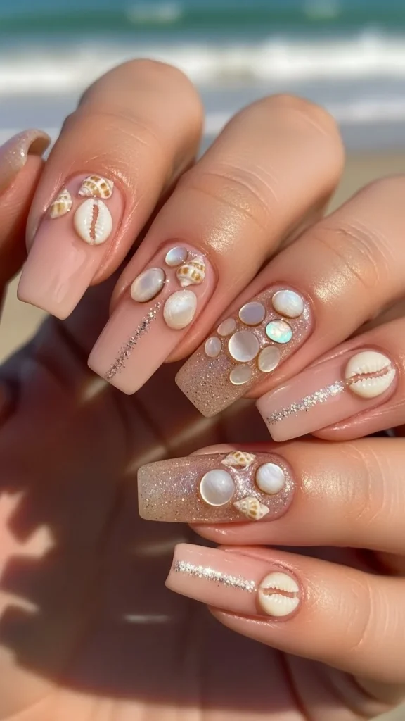 Shell Accents with a Calm, Pearly Glow