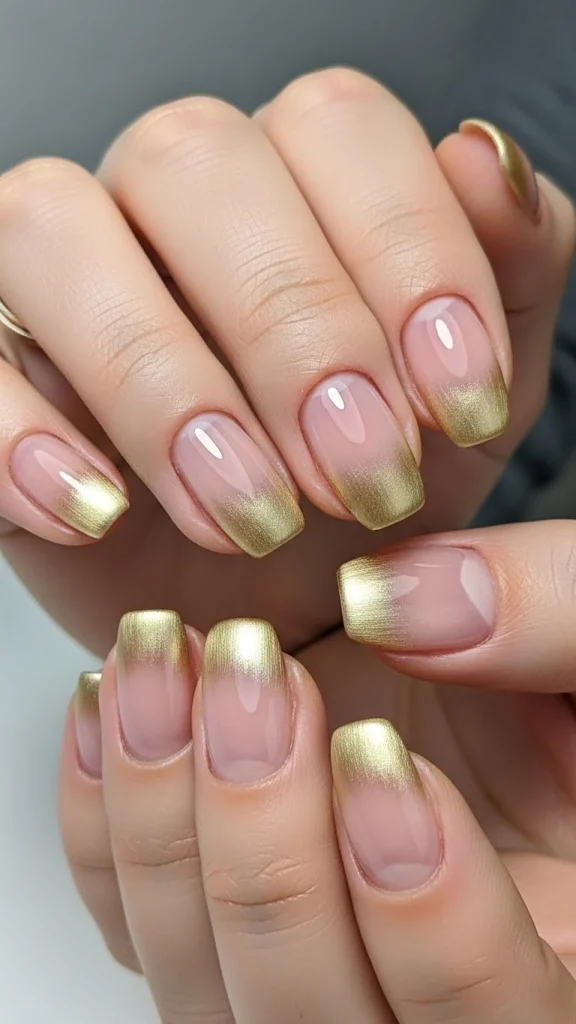 Soft Brushed Gold Tips for Elegant Minimalism