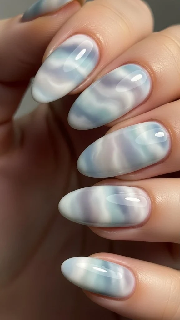 Soft Cloudy Swirls for a Calm Glossy Look