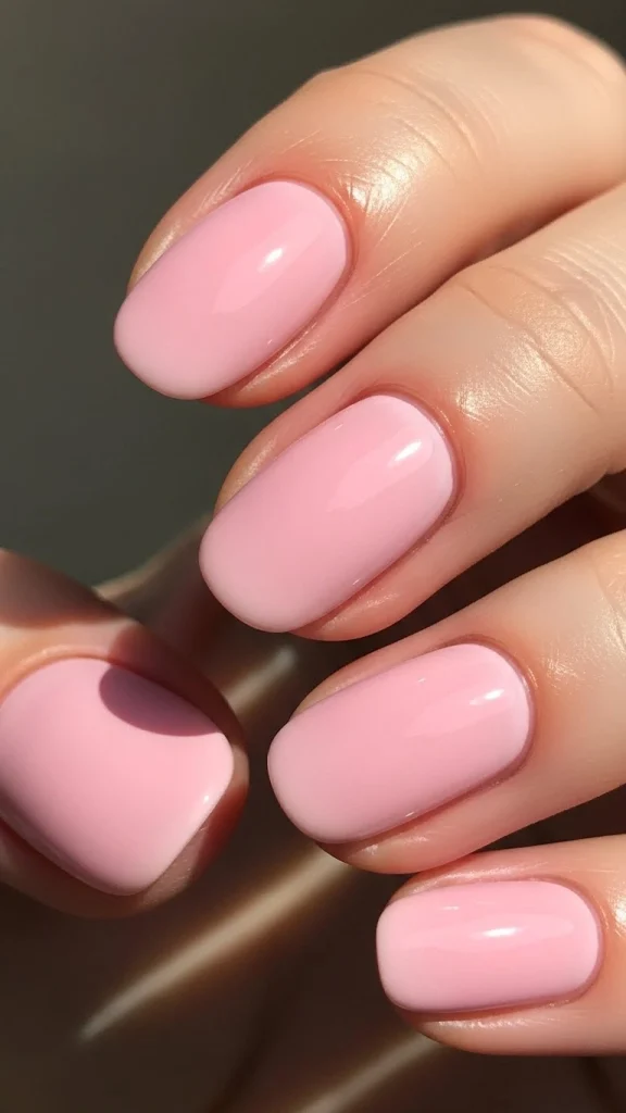 Soft Pink with Micro-Gloss Detail