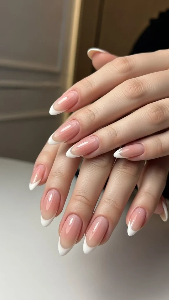 Subtle French Tips With Modern Proportions