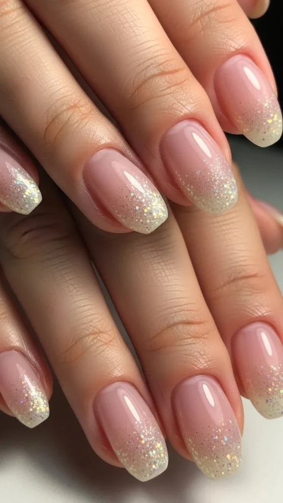 Subtle Glitter Fade for a Soft Sparkle Moment