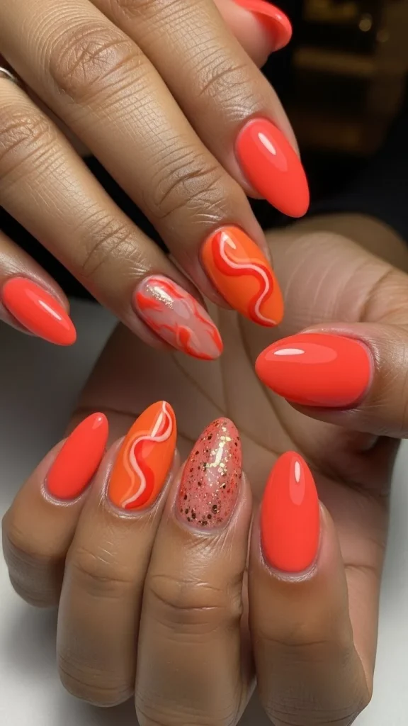 Vibrant Coral & Orange