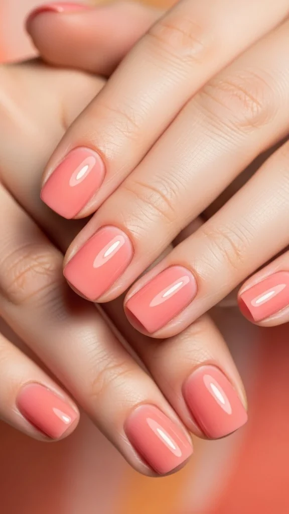 Warm Pink Gloss with Rounded Tips