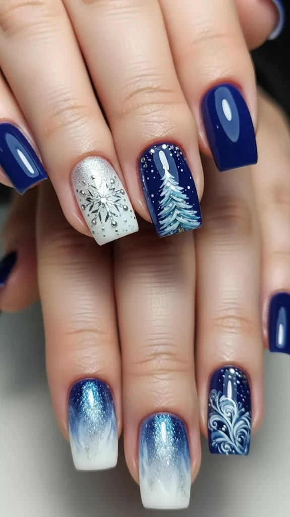 Winter Nail Art Designed for Short Lengths