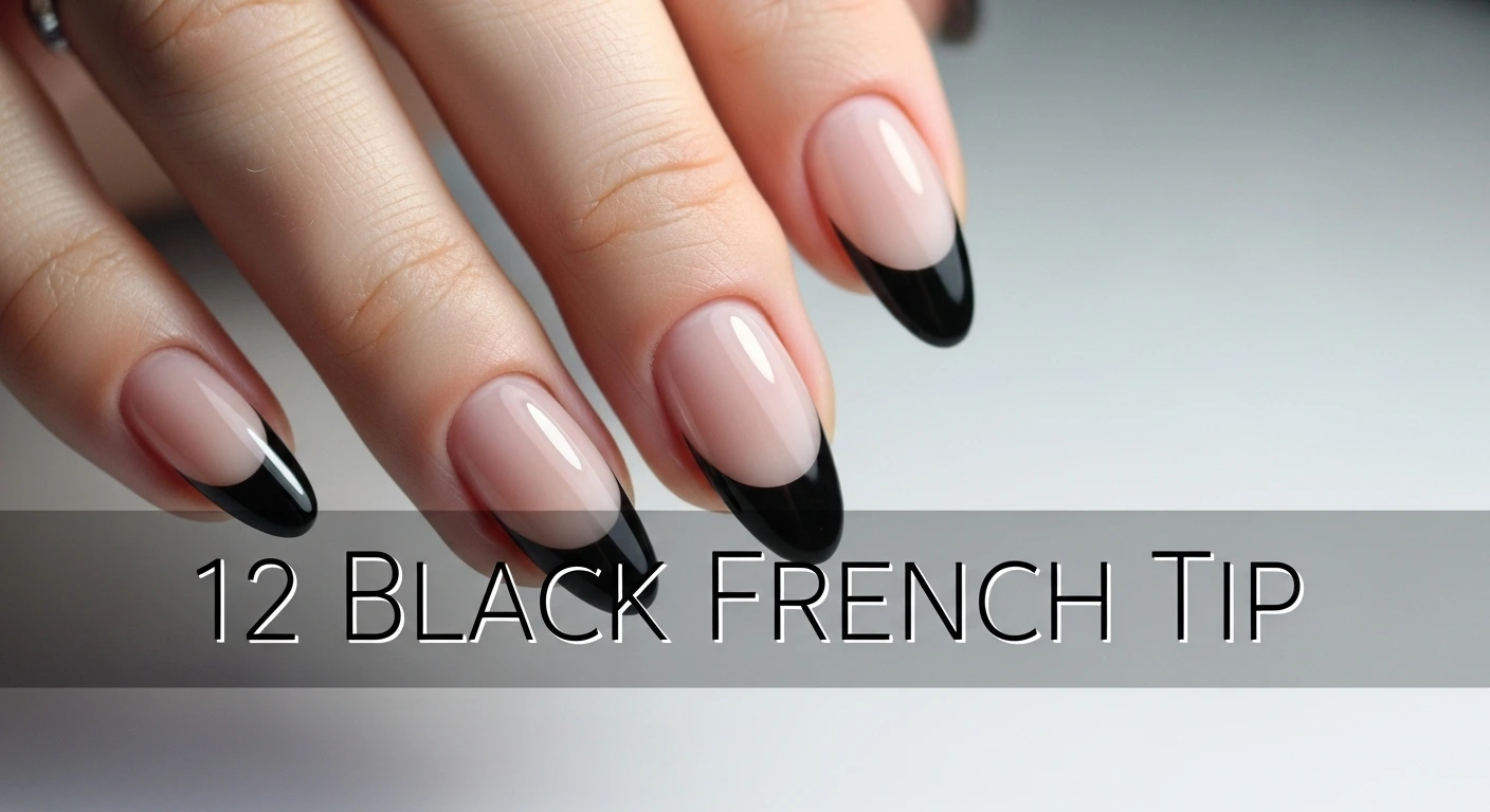 Black French Tip Nails