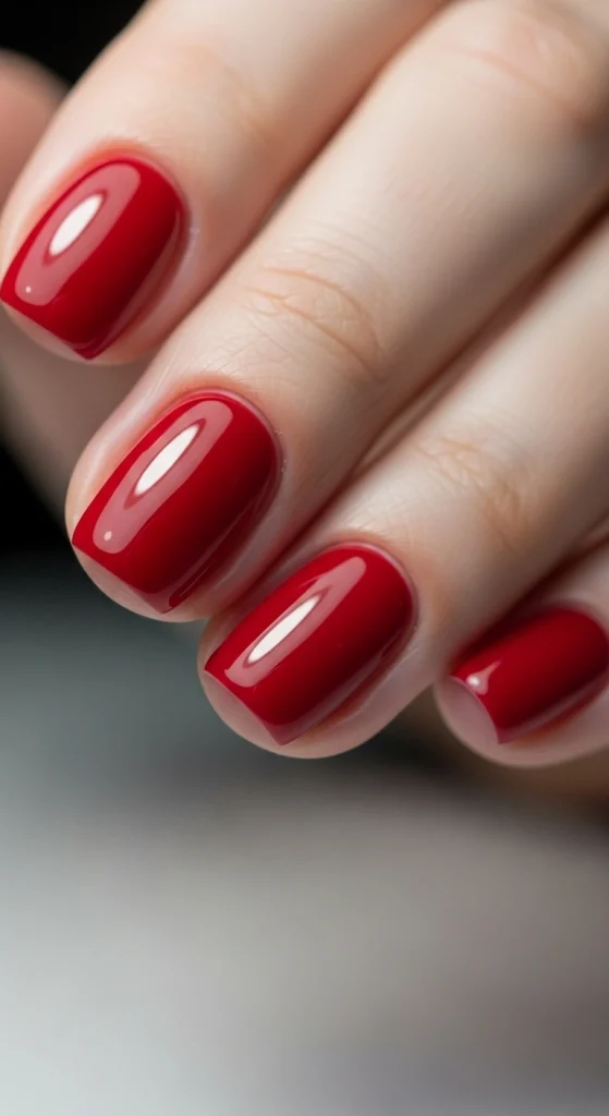 Classic Gloss Red with Rounded Shape