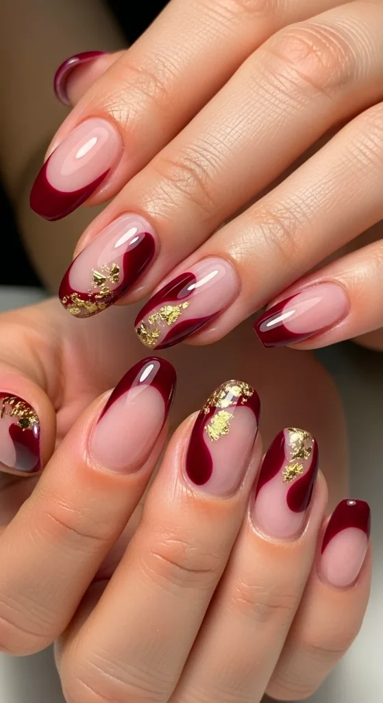 Maroon French with a Modern Twist