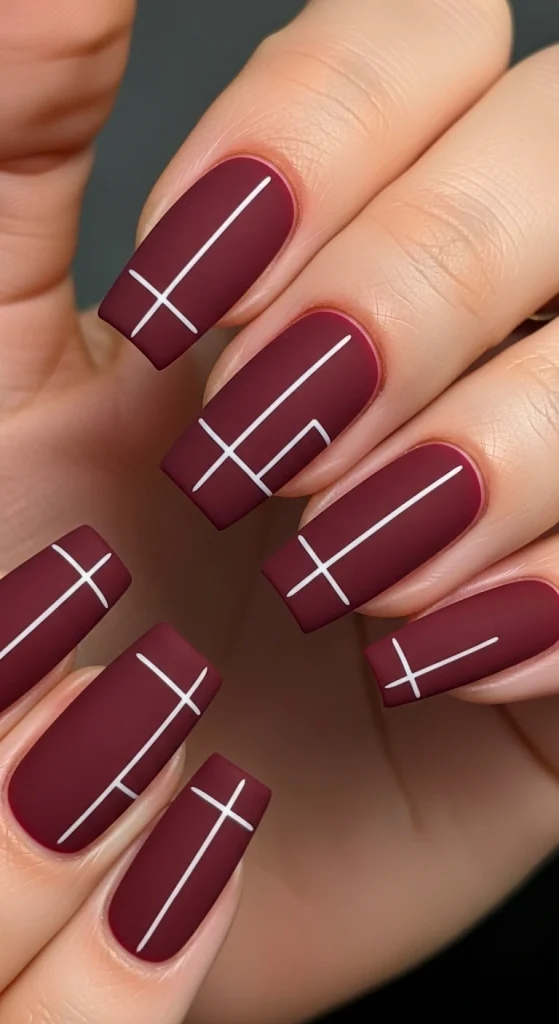 Matte Maroon with Clean Lines