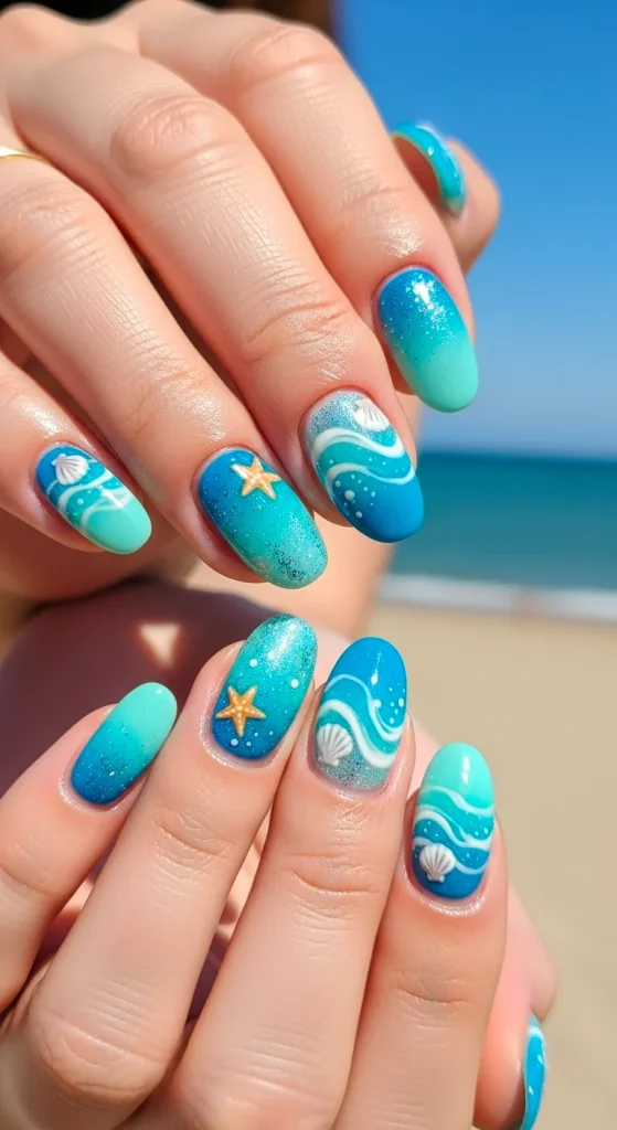 Ocean-Inspired Blues and Aquas