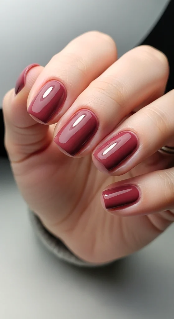 Soft Gloss Maroon with Rounded Edges