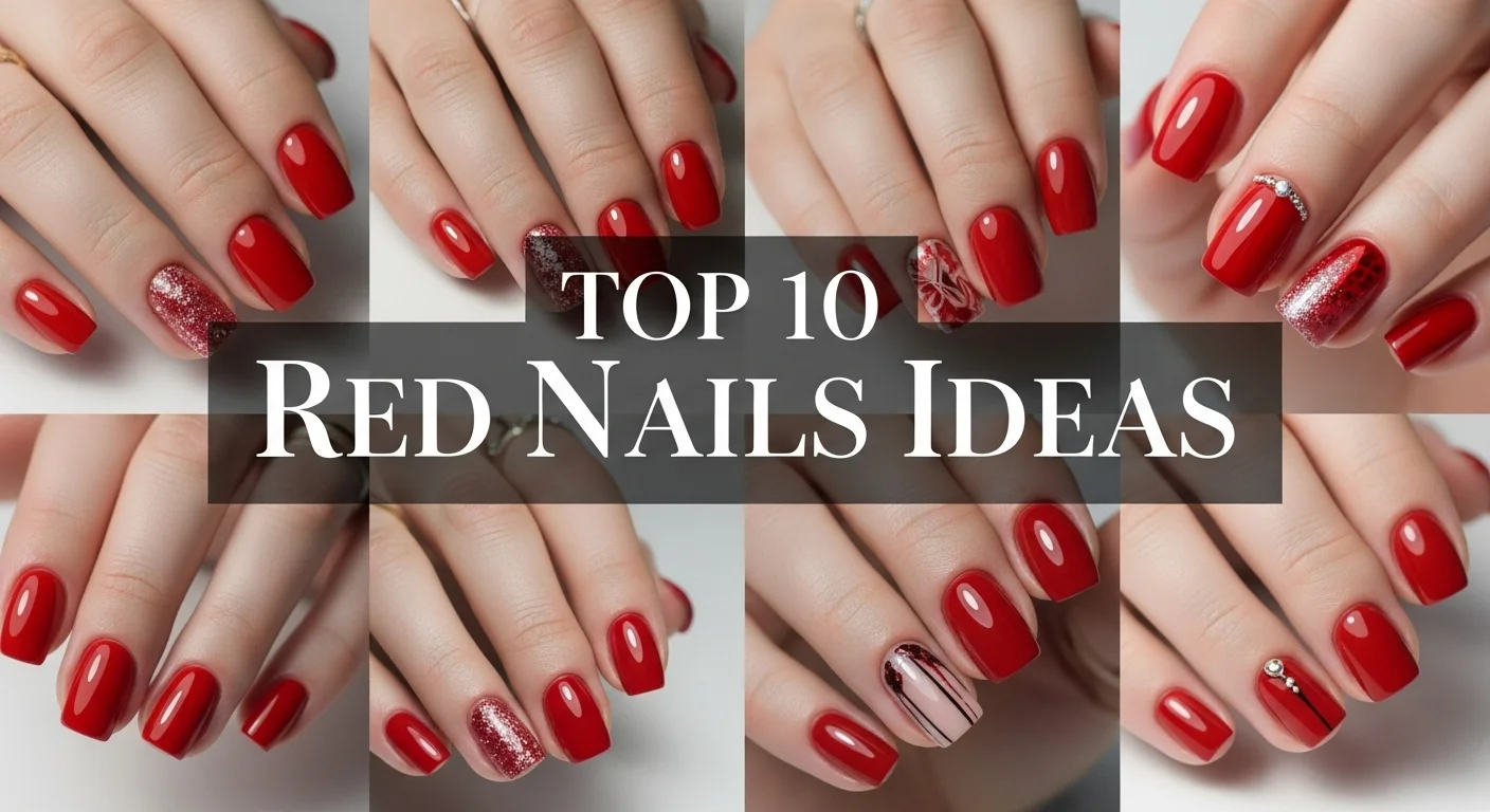 Top 10 Red Nails Ideas