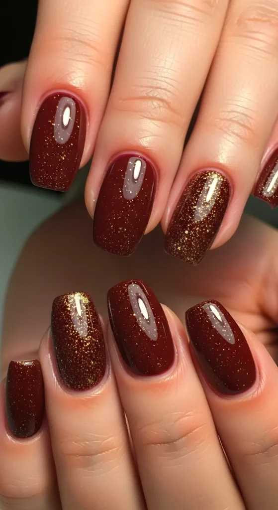 Warm Maroon with Micro Gold Details