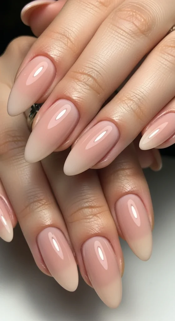 Blush Beige with a Glassy Topcoat