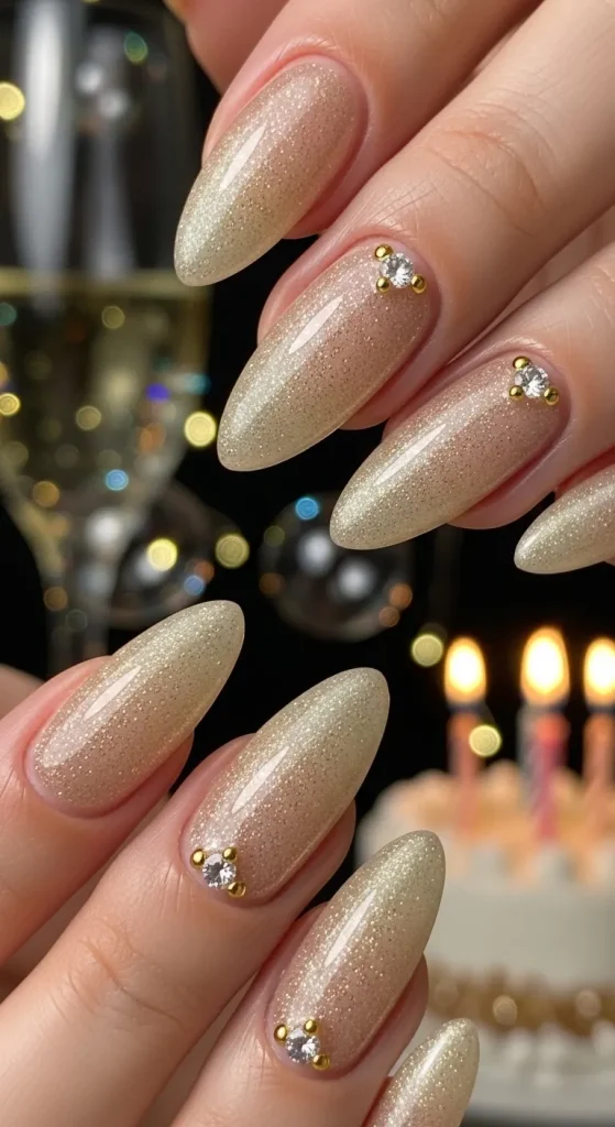 Champagne Shimmer with Controlled Sparkle