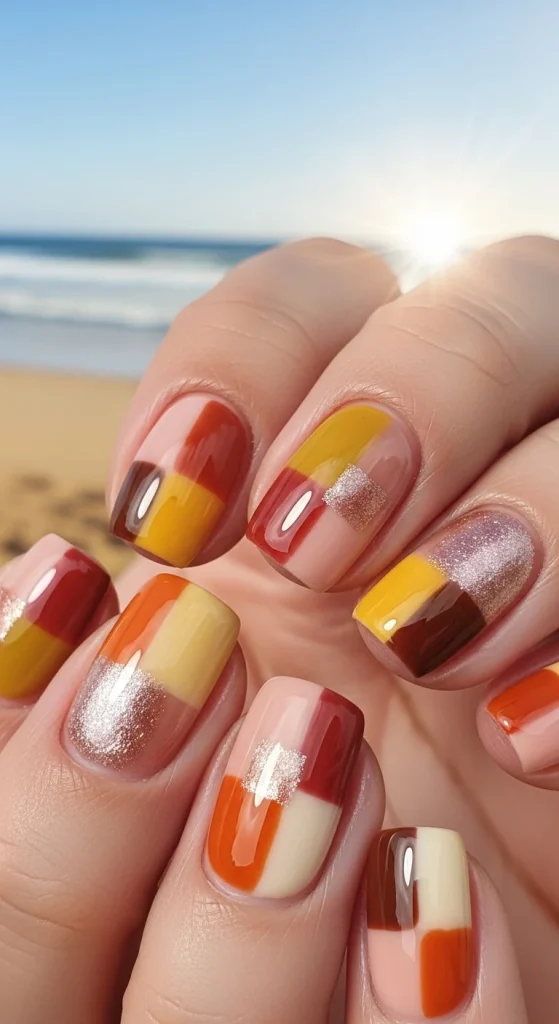 Color Block Designs in Warm Tones