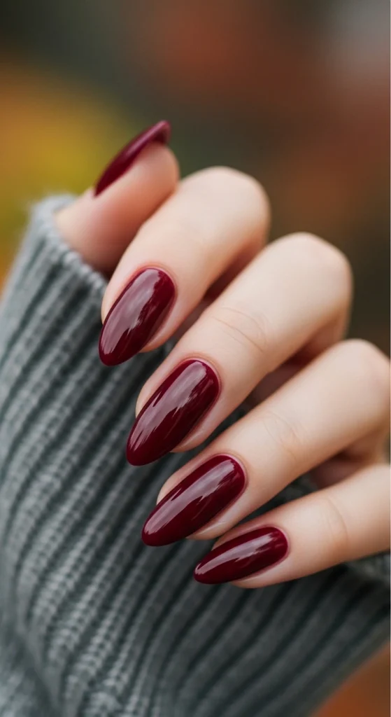 Deep Wine Red for Cool-Weather Elegance