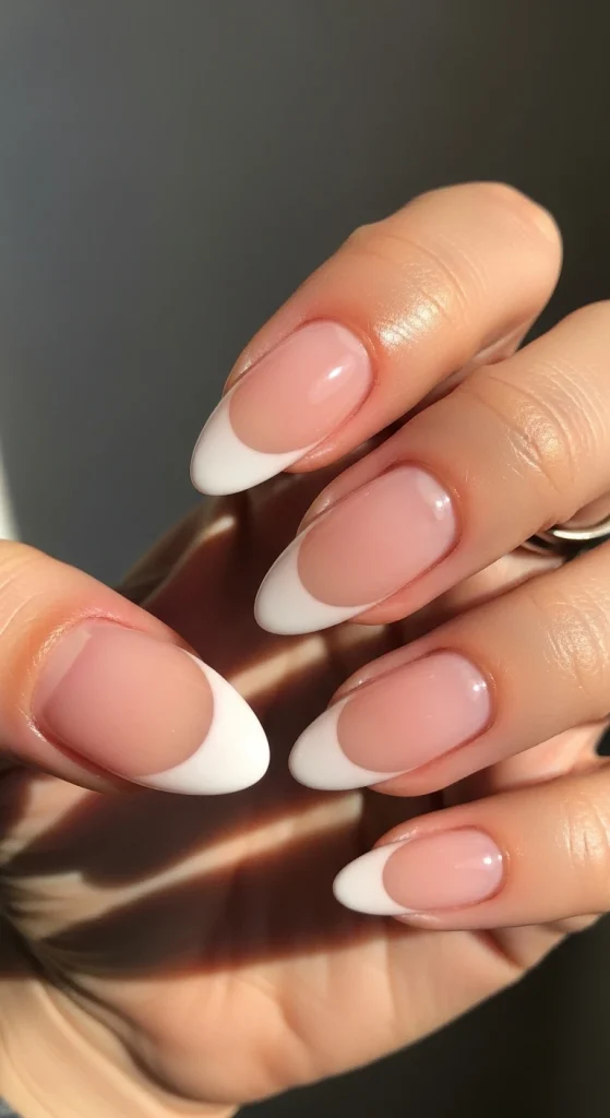 French Tips with Subtle Color Shift
