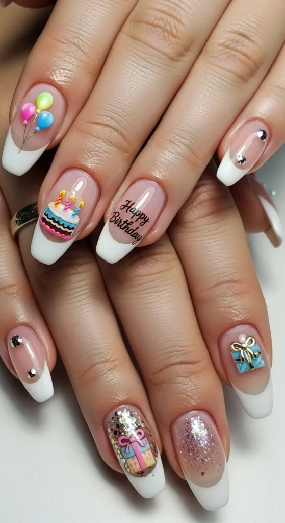 French Tips with a Birthday Upgrade