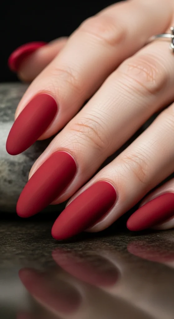 Matte Crimson for Bold Confidence