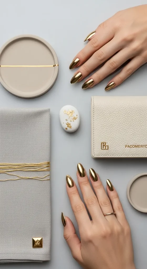 Matte Neutrals with Gold Highlights