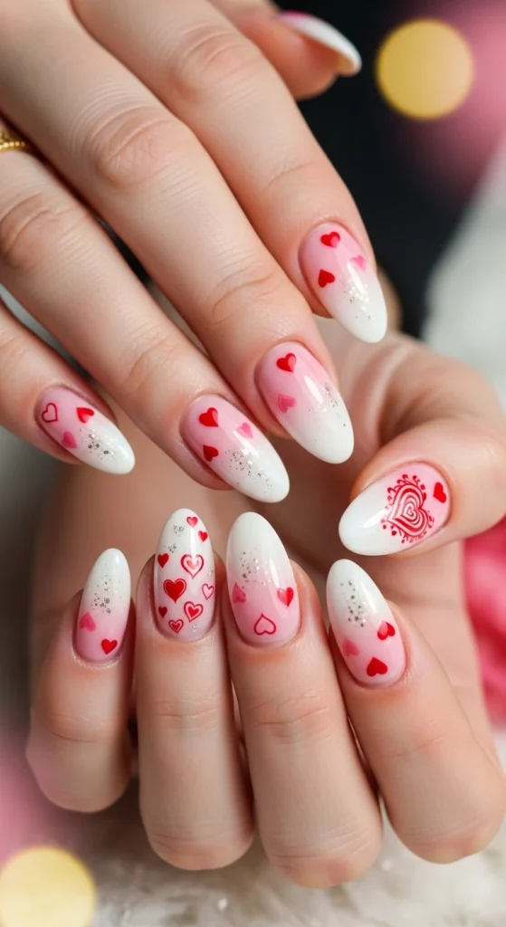 Ombre Pink to White Romance