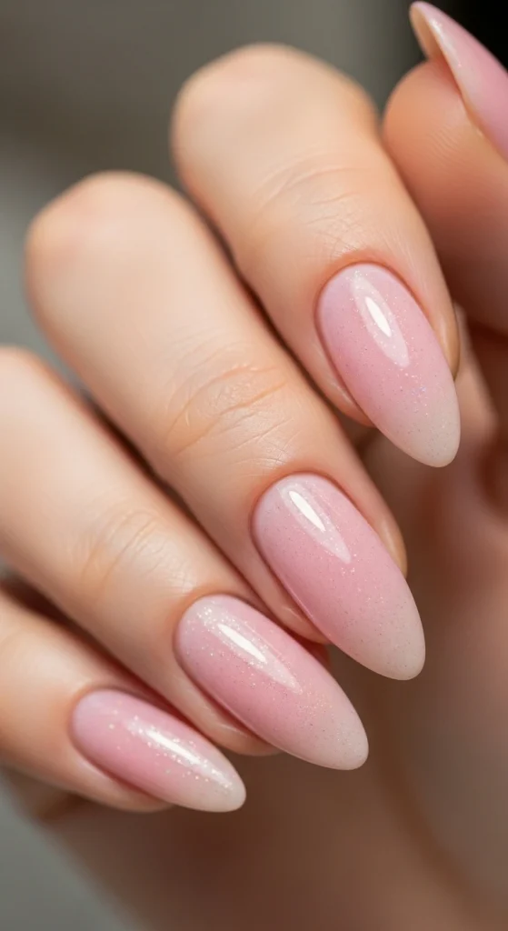 Pale Pink with Hidden Sparkle Finish