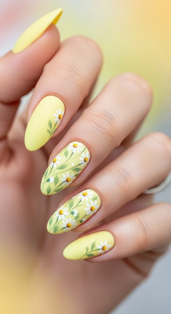 Pastel Yellow with Floral Details