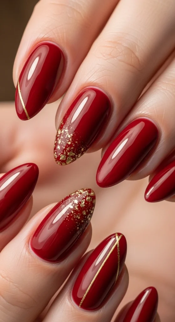 Red with Subtle Gold Accents