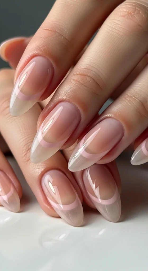 Silky Nude Layers with a Glossed Finish