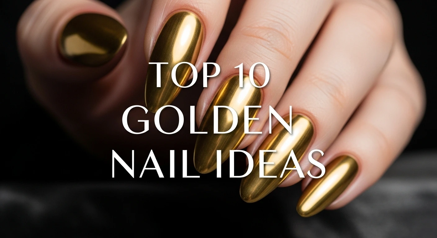 Top 10 Golden Nail Ideas