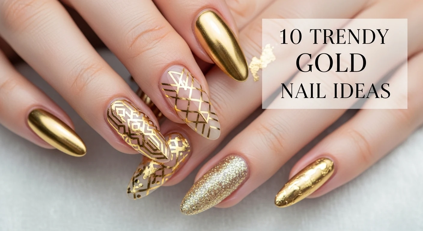 Trendy Gold Nail Ideas